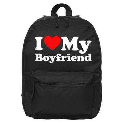 I Love My Boyfriend, Love Boyfriend 16 in Basic Backpack