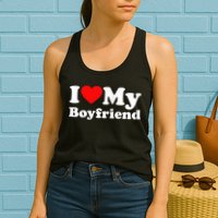 I Love My Boyfriend, Love Boyfriend Womens Tank Top