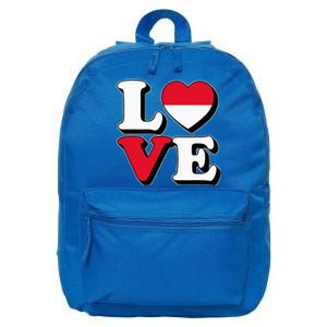 I Love Monaco Travel Souvenir Vacation Trip Traveling 16 in Basic Backpack