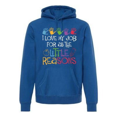 I Love My Job For All The Little Reasons Teacher Premium Hoodie