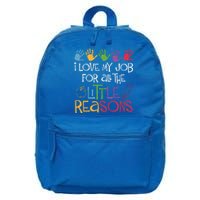 I Love My Job For All The Little Reasons Teacher 16 in Basic Backpack