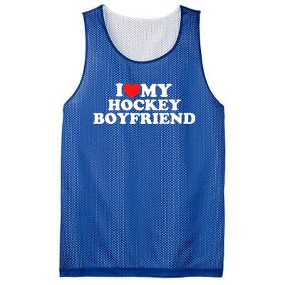 I Love My Hockey Friend Gift Mesh Reversible Basketball Jersey Tank