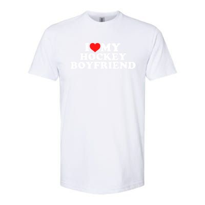 I Love My Hockey Friend Gift Softstyle CVC T-Shirt