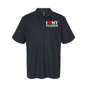 I Love My Teacher Softstyle Adult Sport Polo