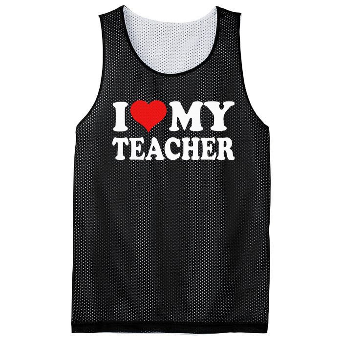 I Love My Teacher Mesh Reversible Basketball Jersey Tank