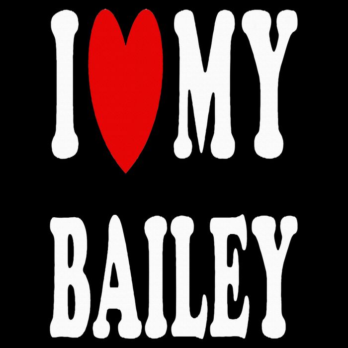 I Love My Bailey I Heart My Bailey Drawstring Bag
