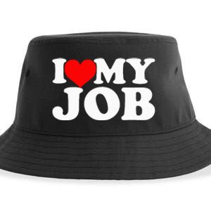 I Love My Job Funny Engineer Sustainable Bucket Hat