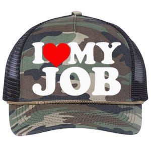 I Love My Job Funny Engineer Retro Rope Trucker Hat Cap