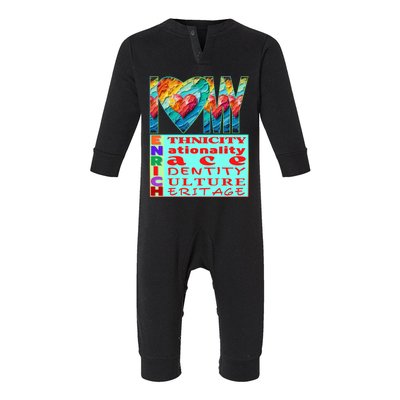 I Love My Enrich Antiracism Inclusion Dei Culture Gift Infant Fleece One Piece