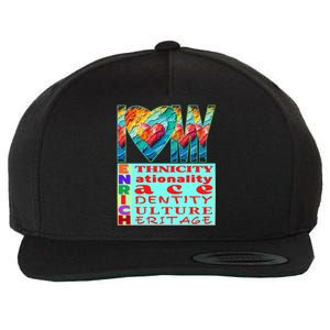 I Love My Enrich Antiracism Inclusion Dei Culture Gift Wool Snapback Cap