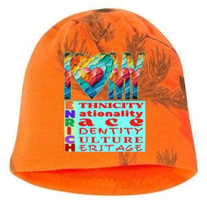 I Love My Enrich Antiracism Inclusion Dei Culture Gift Kati - Camo Knit Beanie