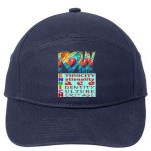 I Love My Enrich Antiracism Inclusion Dei Culture Gift 7-Panel Snapback Hat