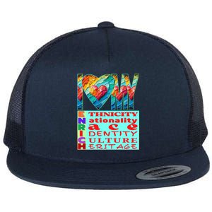 I Love My Enrich Antiracism Inclusion Dei Culture Gift Flat Bill Trucker Hat