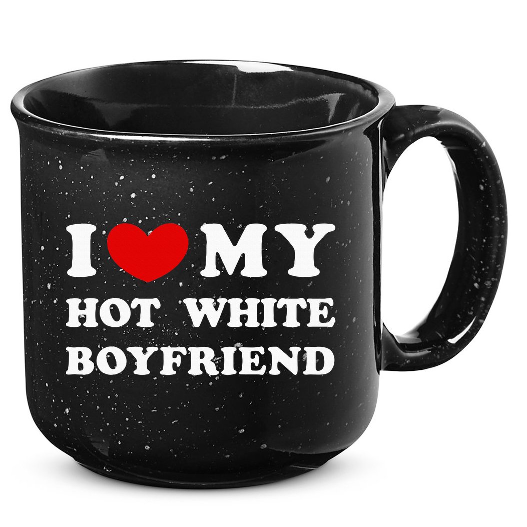 I Love My Hot White Boyfriend 15oz Campfire Ceramic Mug