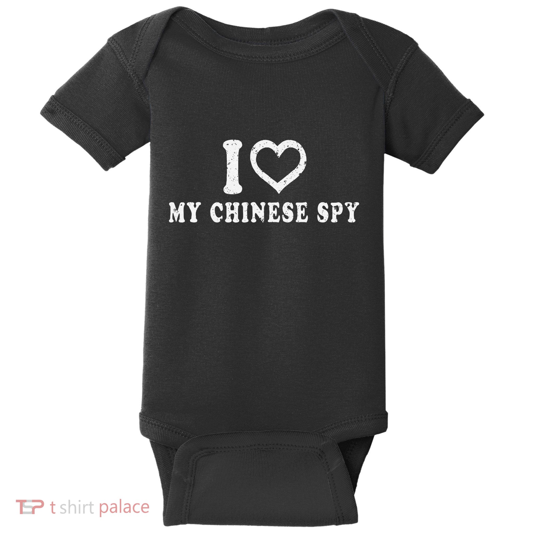 I Love My Chinese Spy I Heart My Chinese Spy Gift Baby Bodysuit