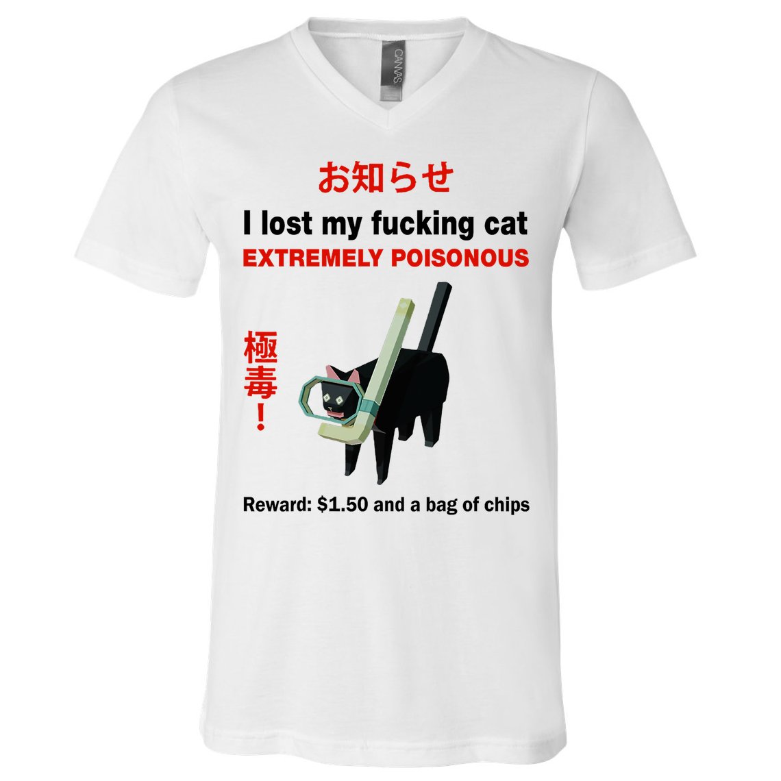 I Lost My Fucking Cat Extremely Poisonous V-Neck T-Shirt