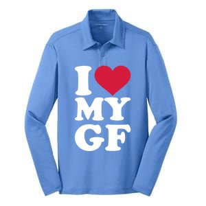 I Love My Gf Friend Meaningful Gift Silk Touch Performance Long Sleeve Polo