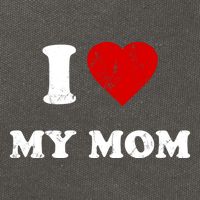 I Love My Mom Gift Cotton Canvas Backpack