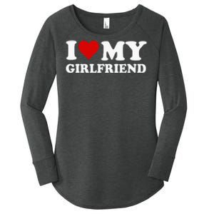 I Love My Girlfriend Gf I Heart My Girlfriend Gf Women's Perfect Tri Tunic Long Sleeve Shirt