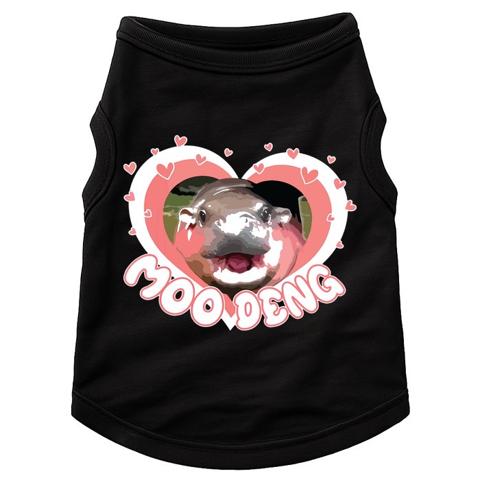 I Love Moo Deng Baby Hippo Moo Deng I Heart Moo Deng Doggie Tank