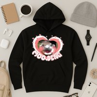 I Love Moo Deng Baby Hippo Moo Deng I Heart Moo Deng Hoodie