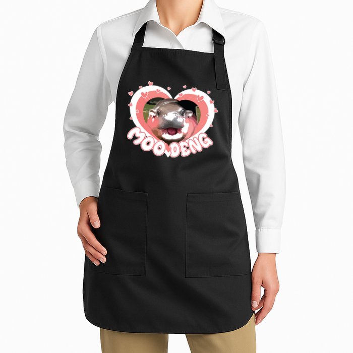I Love Moo Deng Baby Hippo Moo Deng I Heart Moo Deng Apron