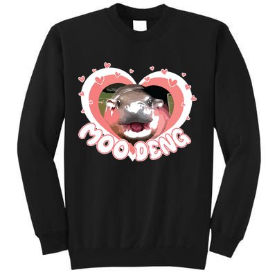 I Love Moo Deng Baby Hippo Moo Deng I Heart Moo Deng Sweatshirt