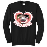 I Love Moo Deng Baby Hippo Moo Deng I Heart Moo Deng Sweatshirt