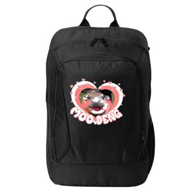I Love Moo Deng Baby Hippo Moo Deng I Heart Moo Deng City Backpack