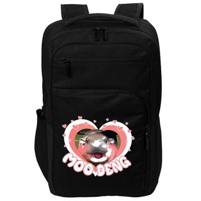 I Love Moo Deng Baby Hippo Moo Deng I Heart Moo Deng Impact Tech Backpack