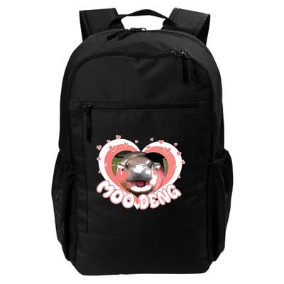 I Love Moo Deng Baby Hippo Moo Deng I Heart Moo Deng Backpack