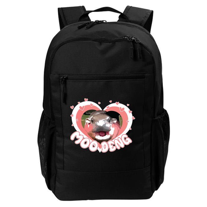 I Love Moo Deng Baby Hippo Moo Deng I Heart Moo Deng Backpack