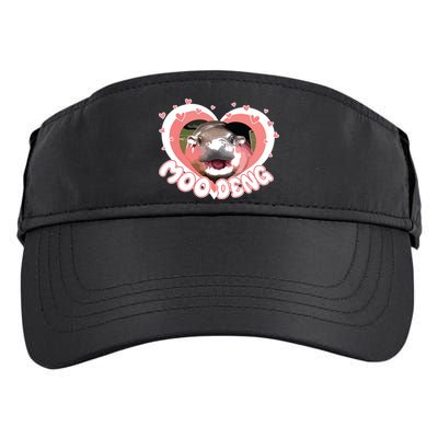 I Love Moo Deng Baby Hippo Moo Deng I Heart Moo Deng Adult Drive Performance Visor