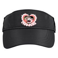 I Love Moo Deng Baby Hippo Moo Deng I Heart Moo Deng Adult Drive Performance Visor