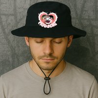 I Love Moo Deng Baby Hippo Moo Deng I Heart Moo Deng Bucket Hat
