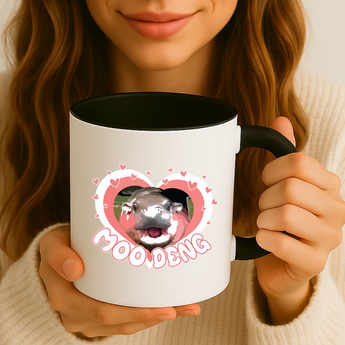 I Love Moo Deng Baby Hippo Moo Deng I Heart Moo Deng Mug
