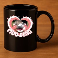 I Love Moo Deng Baby Hippo Moo Deng I Heart Moo Deng 11oz C Handle Ceramic Mug