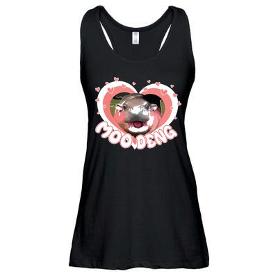 I Love Moo Deng Baby Hippo Moo Deng I Heart Moo Deng Ladies Essential Flowy Tank