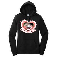 I Love Moo Deng Baby Hippo Moo Deng I Heart Moo Deng Women's Pullover Hoodie