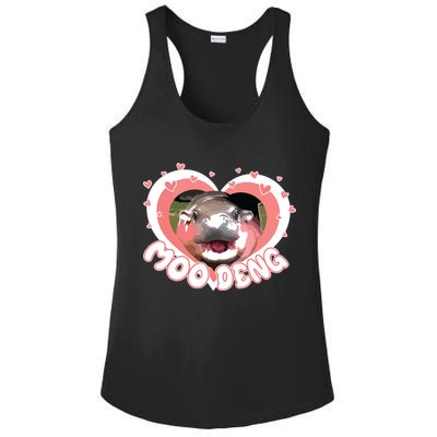 I Love Moo Deng Baby Hippo Moo Deng I Heart Moo Deng Ladies PosiCharge Competitor Racerback Tank