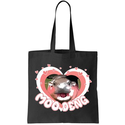 I Love Moo Deng Baby Hippo Moo Deng I Heart Moo Deng Bag