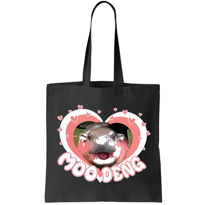I Love Moo Deng Baby Hippo Moo Deng I Heart Moo Deng Bag
