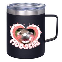 I Love Moo Deng Baby Hippo Moo Deng I Heart Moo Deng 12oz Stainless Steel Coffee Mug