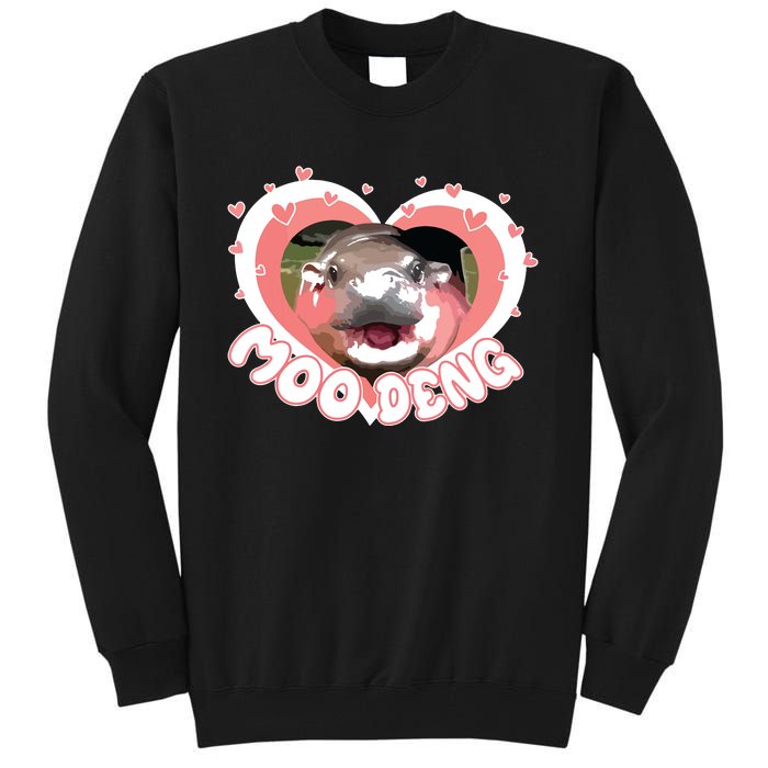 I Love Moo Deng Baby Hippo Moo Deng I Heart Moo Deng Tall Sweatshirt