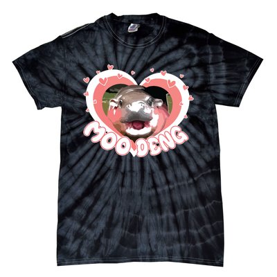 I Love Moo Deng Baby Hippo Moo Deng I Heart Moo Deng Tie-Dye T-Shirt