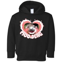 I Love Moo Deng Baby Hippo Moo Deng I Heart Moo Deng Toddler Hoodie