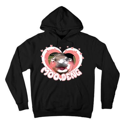 I Love Moo Deng Baby Hippo Moo Deng I Heart Moo Deng Tall Hoodie