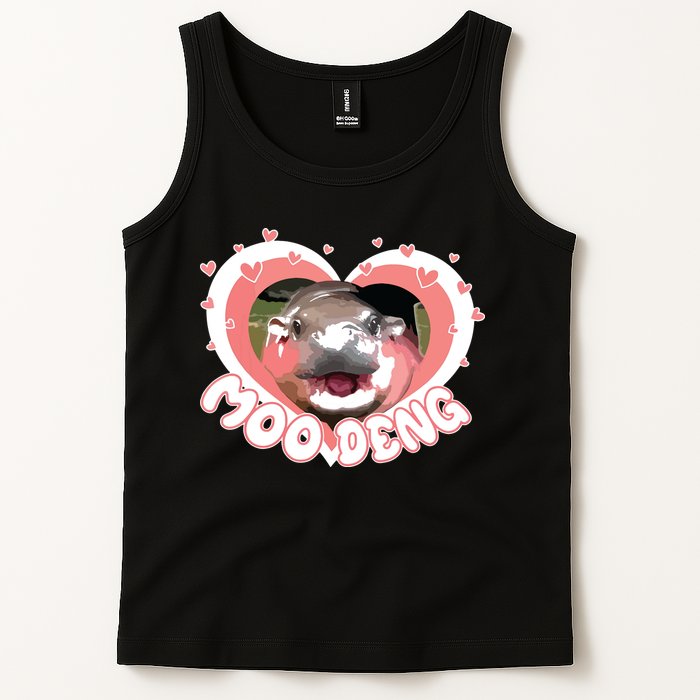 I Love Moo Deng Baby Hippo Moo Deng I Heart Moo Deng Tank Top