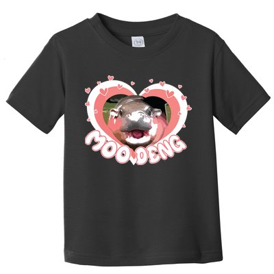 I Love Moo Deng Baby Hippo Moo Deng I Heart Moo Deng Toddler T-Shirt