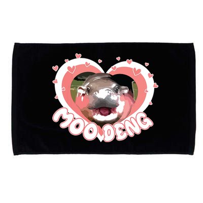 I Love Moo Deng Baby Hippo Moo Deng I Heart Moo Deng Microfiber Hand Towel